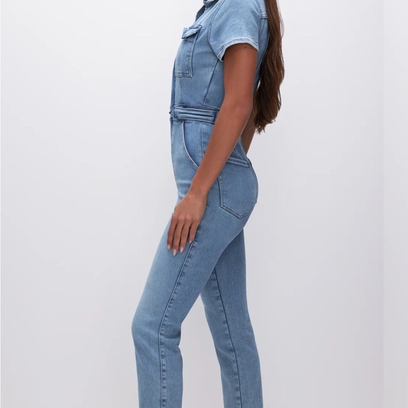 Good American Light Blue Denim Jumpsuit - Picture 4 of 11